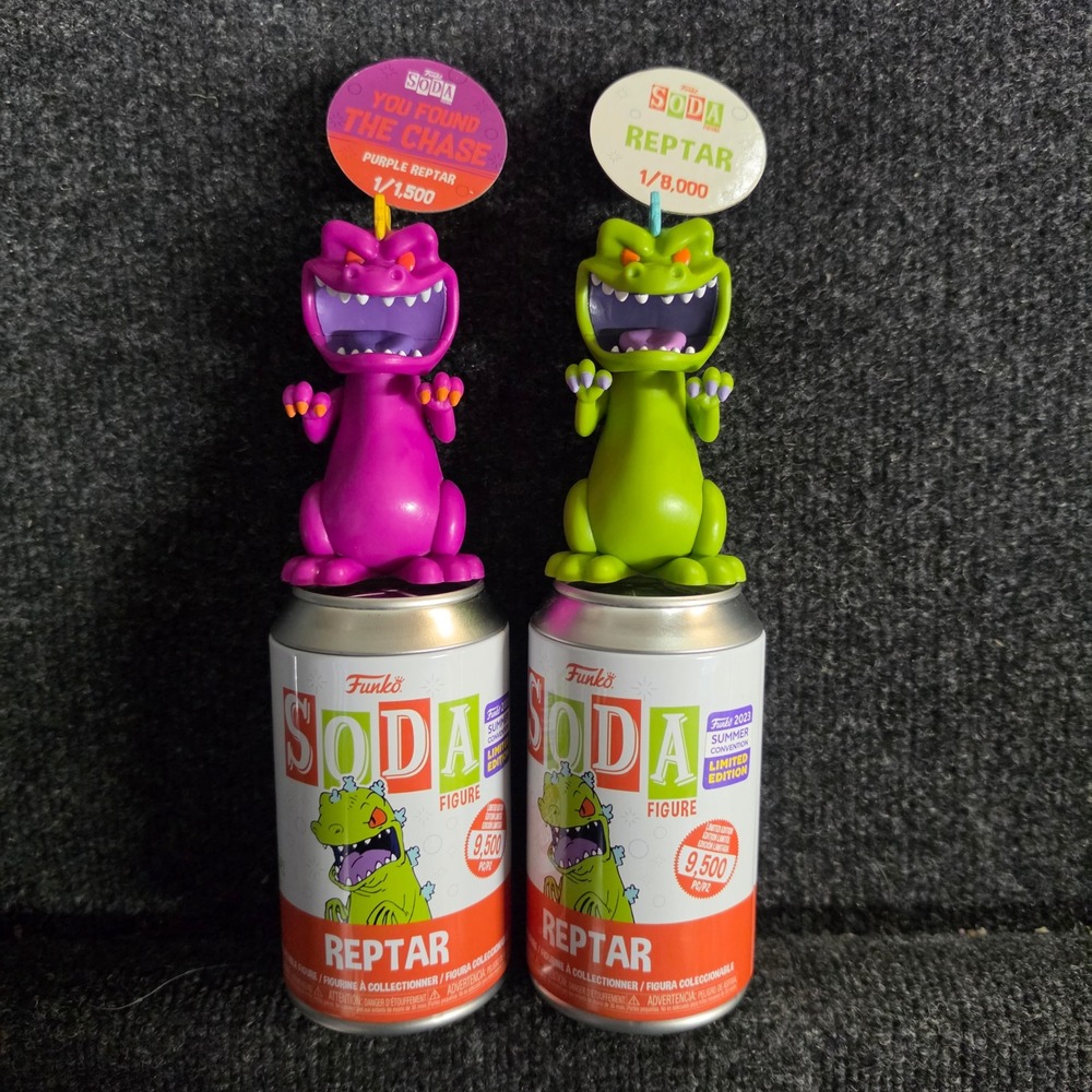 Funko Soda Reptar 2023 Summer Convention Chase Purple & Common Green Set Rugrats
